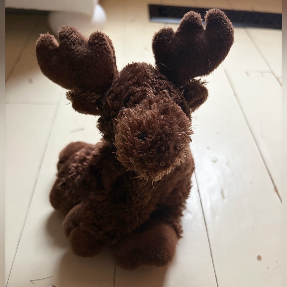 Plush Brown Moose Toy